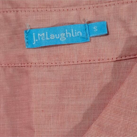 J McLAUGHLIN Coral LOIS Blouse Button Front Cotton Shirt Size Small New - Picture 7 of 10